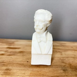 Busto de mármol semoide tallado vintage de J Strauss The Immortals RA - Imagen 1 de 9