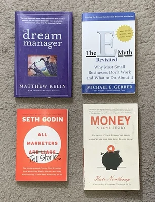 Lot of 4 Business Financial Lifestyle Leadership Sales Management Books Foto 1 de 4