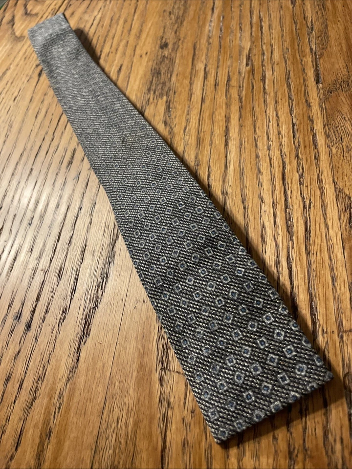 Corbata oscilante Rockabilly geométrica vintage años 50 Haband’s Ty Tweed flaca de extremo cuadrado Foto 1 de 4