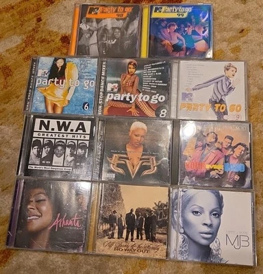 Lot Of 11 Hip Hop CDs-MTV Party To Go, Puff Daddy, Color Me Badd, N.W.A., Eve  - Image 1 of 4