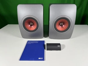 KEF LS50 Meta Front Right and Left Speakers - Titanium Grey + ALL  ACCESSORIES - Picture 1 of 18