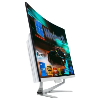All In One 27" FHD Curved I7 8th Gen RAM 8 GB SSD 240 GB Win 10 Desktop Computer - Image 1 of 4