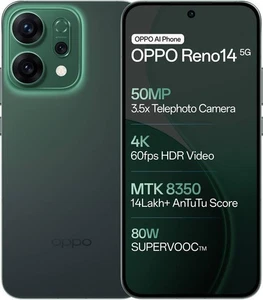 Oppo Reno 14 5G (Green 256GB 12GB RAM) Dimensity 8350 NFC 6,59" Global Version. - Bild 1 von 11