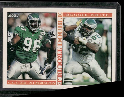 1993 Score #416 Clyde Simmons / Reggie White - Image 1 of 2