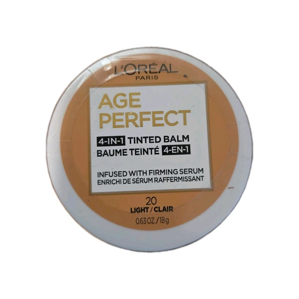 L'Oreal Age Perfect 4-in-1 Tinted Balm Foundation #20 Light 0.63 Oz NEW - Image 1 of 1