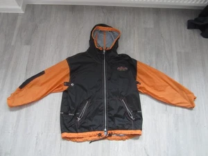 Uncle Sam Sport Wear Gr. L  XL Jacke Regenjacke Windjacke schwarz orange Kapuze - Bild 1 von 5