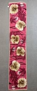 Vintage Oscar De La Renta Silk Oblong Scarf Pink Colorful Floral Print 10.5"x50” - Picture 1 of 7