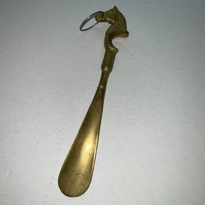 Vintage massiver Messing Hufeisen Schuhlöffel ca. 11 Zoll - Bild 1 von 6
