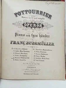 4 Potpourris-La Gioconda, Mignon, Wilhelm Tell, Si j'etais Roi, 1900 Sheet Music - Picture 1 of 4
