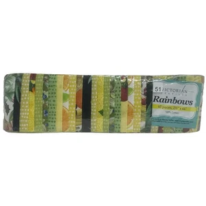 Rainbows 40 x 2 1/2" Strips 44" Long by Victorian Textiles (#51) - Imagen 1 de 2
