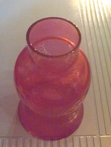 Vintage Red Glass Chimney Lamp Shade 6" - Picture 1 of 6