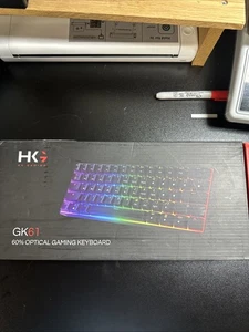 NEW HK Gaming GK61 60% Optical Gaming Keyboard Multicolor Backlit Gaming Edition - Picture 1 of 3