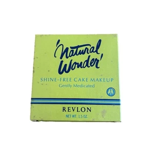 Vintage NOS 1960s 60s Revlon Natural Wonder Shine-Free Cake Makeup Medicated - Picture 1 of 7