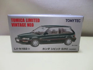 TOMY TEC Tomica Limited Vintage Neo LV-N182a 1/64 Honda Civic SiR-II Green - Picture 1 of 1