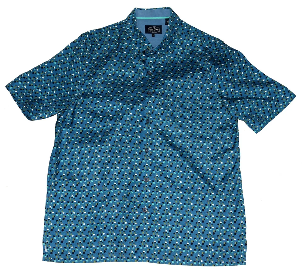 Nat Nast Ritts Luxury Originals Men's Short Sleeve Button Front Shirt Size Large - Image 1 of 4