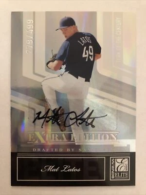 Donruss Elite Mat Latos 2007 edición extra century autógrafo novato #'D 279/499 Foto 1 de 2