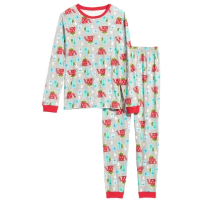 Star Wars Mandalorian Mediano PJs 2 piezas Conjunto de Navidad Manga Larga Top Pantalones Nuevo Foto 1 de 4