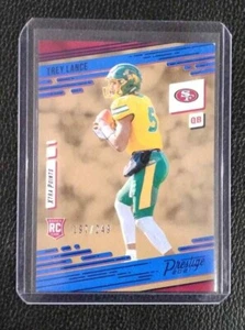 2021 Prestige Trey Lance Blue Xtra Points 197/249 Rookie 49ers (NICK IN CORNER) - Picture 1 of 4