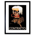 Annonce Champagne Contratto Italie boisson alcool encadrée art mural imprimé