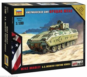 Zvezda #7406 Vehículo de Combate de Infantería de los Estados Unidos M2A2 BRADLEY 1/100 ¡Nuevo! - Imagen 1 de 1