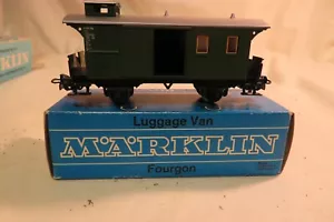 IOB MARKLIN #4008 FURGONETA EQUIPAJE VAGÓN COCHE VERDE M PISTA CALIBRE ESCALA HO - Imagen 1 de 4