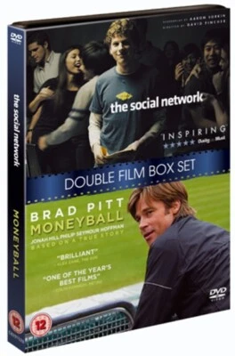 Moneyball/The Social Network DVD (2012) Brad Pitt, Miller (DIR) cert 12 2 discs - Image 1 of 2