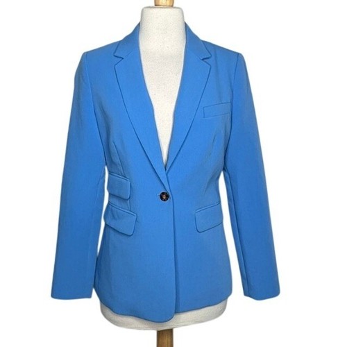 VETEMENTS Giacca blazer Nine West lavoro ufficio turchese blu aderente taglia 2