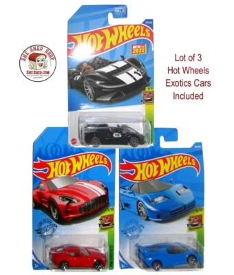 Hot Wheels лот из 3 литых экзотических моделей McLaren Elva, 94 Bugati, Aston Martin, новые - Изображение 1 из 4