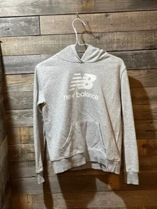 New Balance, Large (14/16), Long Sleeve, Shirt, Hoodie, Unisex Light Gray, - Picture 1 of 3