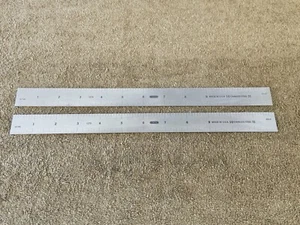 2 General 12" 1276 Double Sided Drafting Spring Rule Ruler 32 64 16 8ths - Picture 1 of 15