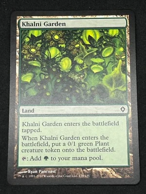 Magic the Gathering MTG Khalni Garden Land Worldwake Common - Image 1 of 2