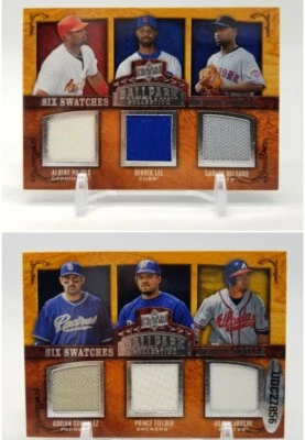 Colección de béisbol Upper Deck 2008 seis muestras recuerdos Pujols Delgado Lee Foto 1 de 4