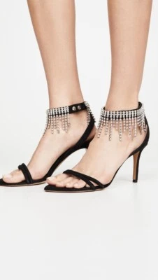 Isabel Marant Evening Story Atura Black Crystals Sandals Heels Pumps New 8 US/38 - Image 1 of 4