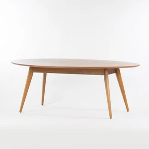 Custom Jens Risom Knoll 78 in Oval Walnut Dining Conference Table Saarinen Tulip - Picture 1 of 12