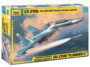 Modellautos Flugzeuge model kit bausatz Zvezda Sukhoi SU-27 Ub 1:72 modellbau - Bild 1 von 1