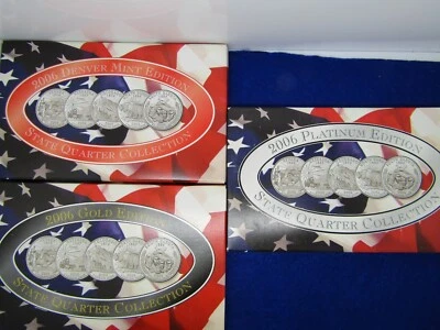 2006 State Quarter Collections. D, Gold and Platinum Sets. - Image 1 of 3