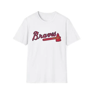 Atlanta Braves Unisex T-Shirt, Baseball Fan Apparel, Softstyle Tee, Sports Gift, - Picture 1 of 29
