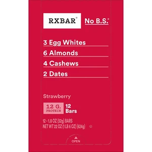 Protein Bars, 12G Protein, Gluten Free Snacks, Strawberry, 22Oz Box (12 Bars) - Picture 1 of 12