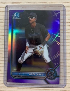 Yiddi Cappe 2022 Bowman Chrome Purple Refractor /250 Marlins - Bild 1 von 2