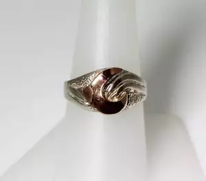 Hermoso anillo vermeil de plata esterlina 950 y rosa talla 8,25 - 5996 - Imagen 1 de 5