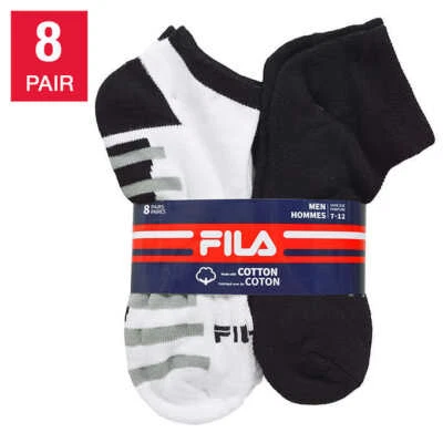 FILA CANADA COTTON SOCK 8PK MENS SIZES 7-12 WHITE - Image 1 of 4
