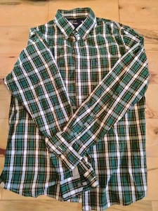 American Eagle Vintage Fit Men’s Button Up Shirt Size L Plaid Long Sleeve - Picture 1 of 6