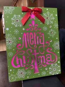 12 "x 9" beleuchtete Frohe Weihnachten Wanddeko Weihnachtskunst Leuchtbox Bronner’s EUC - Bild 1 von 12