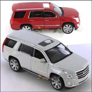 ZWEI Welly 2017 Cadillac Escalade SUV Maßstab 1:24 Druckguss-Autos rot-silber OHNE BOX - Bild 1 von 4