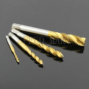 5 Stück Schnellarbeitsstahl HSS Gewinde metrisch Spirale Handstopfen Gewindebohrer Set M3 - M8 - Bild 1 von 5
