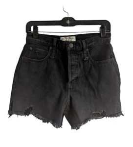 We The Free Makai Shorts Black Wash Denim Cut-off Distressed Size 26 NWT - Picture 1 of 6