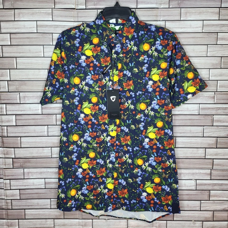 FRIED Denim Men's Size Small Shirt Button Down Floral Slim Fit