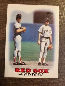 Tarjeta de béisbol Topps 1988 Red Sox Leaders #21 LP - Imagen 1 de 2