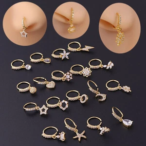Nasenpiercing Nasenring Knorpel Creolen Septum Clicker Körperschmuck ✿ v - Bild 1 von 13