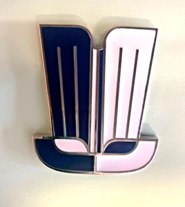 TRIUMPH Bonnet Badge Shield Chrome plated metal, blue & white enamel - 608380 - Picture 1 of 3